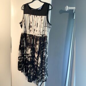 Vera Wang black and white sleeveless dress size XL